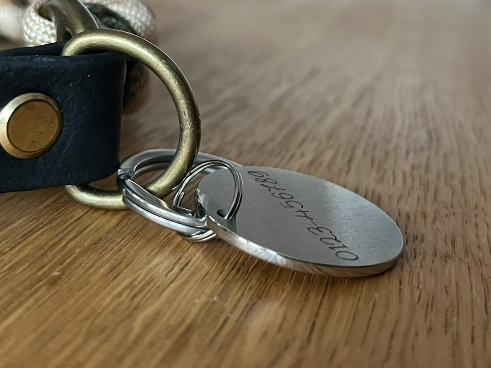 Individuell gravierte Hundemarke aus Edelstahl - Sterne