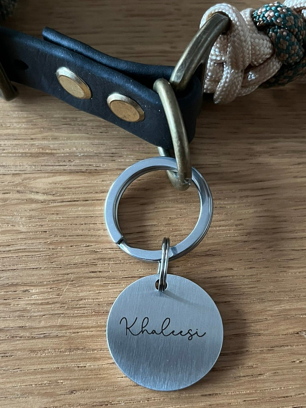 Individuell gravierte Hundemarke aus Edelstahl - Name (ohne Motiv)